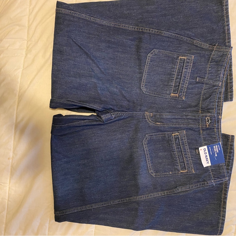 Old Navy Women's Dark Blue Wide Leg Jeans